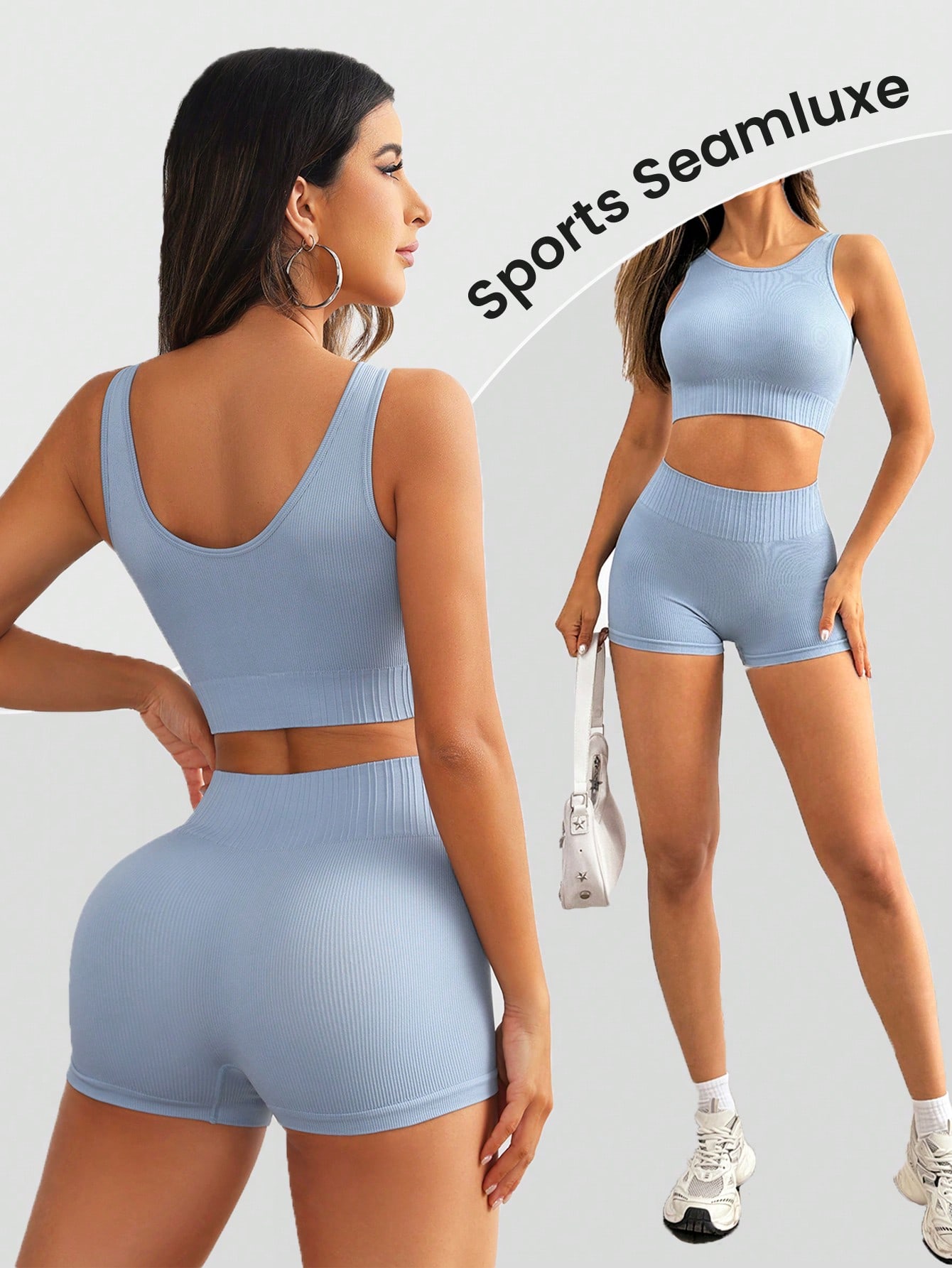 Women Seamless Ribbed Yoga Set - Tank Top Ribbed recension och pris